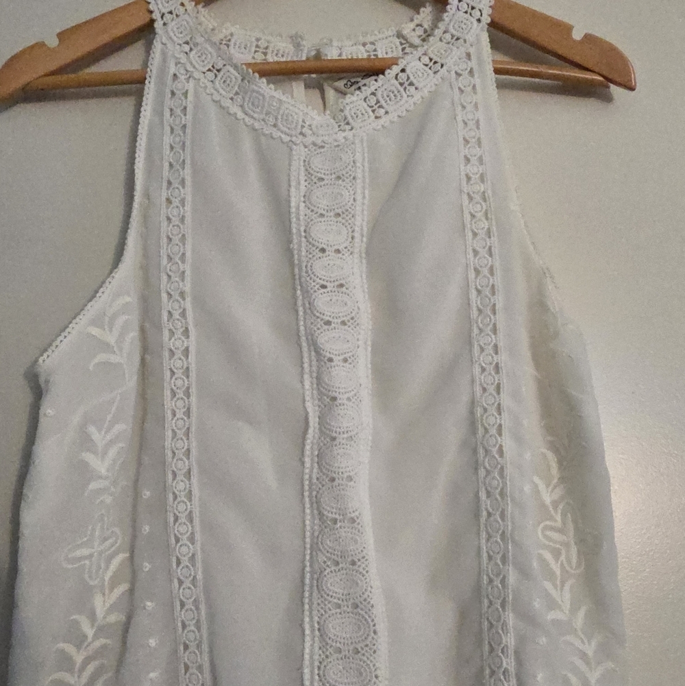 Miss Selfridge White Lace Halter Top